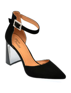 Pantofi eleganti FLAVIA PASSINI negri, 22A673, din piele intoarsa