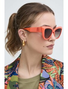 Furla ochelari de soare femei, culoarea portocaliu, SFU711_530AFM