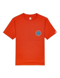 Tricou cu decolteu la baza gatului si imprimeu, portocaliu, barbati, Element