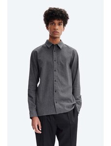 A.P.C. cămașă din bumbac Chemise Vincent bărbați, culoarea gri, cu guler clasic, regular COEUT.H12426-GREYHEATHE