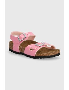 Birkenstock sandale copii Rio Kids BF Patent culoarea roz