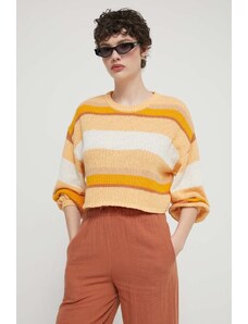 Billabong pulover Sol Time femei, culoarea galben, ABJSW00269