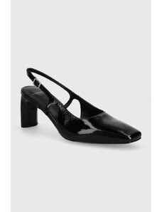 Vagabond Shoemakers pantofi de piele VENDELA culoarea negru, cu toc drept, cu toc deschis, 5723-160-20