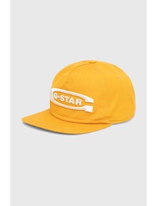 G-Star Raw șapcă de baseball din bumbac culoarea galben, cu imprimeu