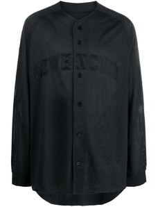 Givenchy logo-embossed perforated shirt - Black
