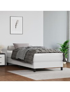 OrlandoKids Saltea de pat cu arcuri, alb, 120x190x20 cm, piele ecologica