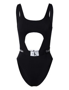 Calvin Klein Swimwear Costum de baie întreg negru / alb