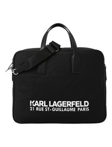 Karl Lagerfeld Geantă laptop negru / alb