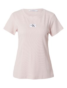 Calvin Klein Jeans Tricou roz / negru / alb