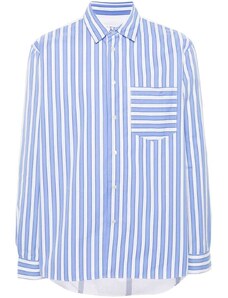 JW Anderson striped panelled cotton shirt - Blue