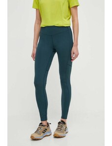 Montane leggins sport Ineo Lite femei, culoarea verde, neted, FILPR15
