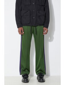 Needles pantaloni de trening culoarea verde, cu imprimeu, NS246