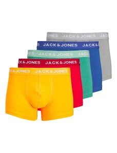 JACK & JONES Boxeri 'LARRY' albastru regal / gri / verde smarald / portocaliu / roșu rodie