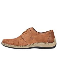 Pantofi barbati, Rieker, 05226-24-Maro, casual, piele naturala, perforati, cu talpa joasa, maro (Marime: 40)
