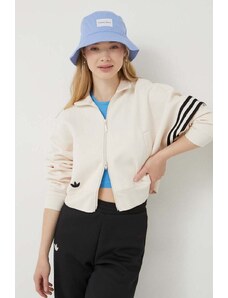 adidas Originals bluză Neuclassics Tracktop femei, culoarea alb, cu imprimeu IB7316-white