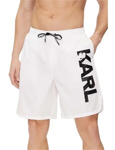 KARL LAGERFELD M Costum de baie Karl Logo Long Boardshorts 241M2204 100 white