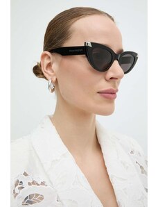 Alexander McQueen ochelari de soare femei, culoarea negru, AM0442S