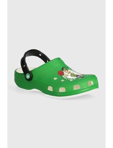 Crocs papuci Nba Boston Celtics Classic Clog femei, culoarea verde, 209442