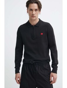 HUGO pulover de bumbac culoarea negru, light, 50510394