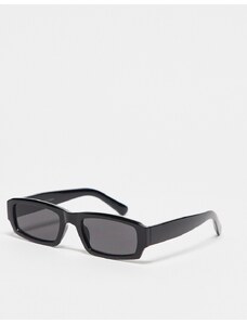 Pull&Bear bold rectangular sunglasses in black
