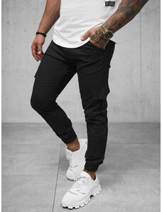 Pantaloni chino jogger pentru bărbați negri OZONEE A/404