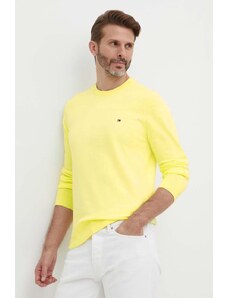 Tommy Hilfiger pulover bărbați, culoarea galben, light MW0MW21316