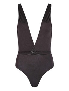 KARL LAGERFELD Costum de baie Karl Dna Shiny Rib Swimsuit 240W2259 999 black