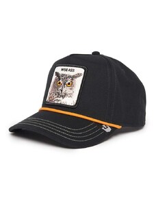 Goorin Bros șapcă de baseball din bumbac Wise Owl culoarea negru, cu imprimeu, 101-1257