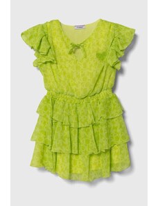Pinko Up rochie fete culoarea verde, mini, evazati