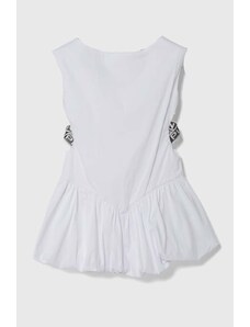 Pinko Up rochie fete culoarea alb, mini, evazati