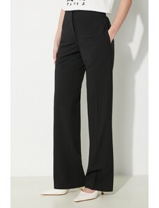 JW Anderson pantaloni de lana Front Pocket Straight Trousers culoarea negru, drept, medium waist, TR0332.PG1321.999