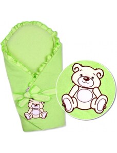 Baby Nellys Înfășurați cu armare Ursuleț de pluș -jersey - verde