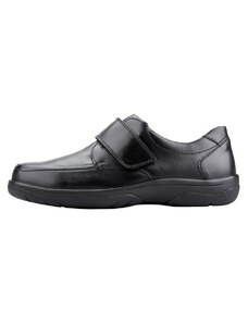 Pantofi barbati, Waldlaufer, 633301-174-001-Ken-Negru, casual, piele naturala, cu talpa joasa, negru (Marime: 41)