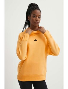 adidas bluza Z.N.E femei, culoarea galben, cu glugă, neted, IS3910