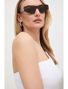 Balenciaga ochelari de soare BB0095S femei, culoarea maro