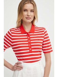 Tommy Hilfiger tricou polo femei, culoarea roșu WW0WW39531