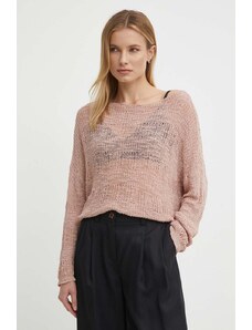 Sisley pulover femei, culoarea roz, light