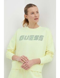 Guess bluza SKYLAR femei, culoarea verde, cu imprimeu, V4GQ07 K8802
