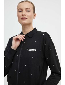 Guess bluza SKYLAR femei, culoarea negru, cu imprimeu, V4GQ06 K8802