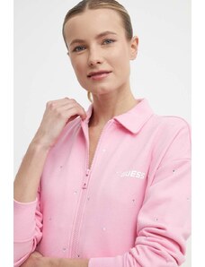 Guess bluza SKYLAR femei, culoarea roz, cu imprimeu, V4GQ06 K8802