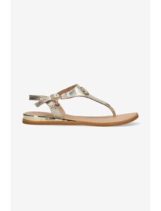 Mexx sandale de piele Nyobi femei, culoarea auriu, MICY1605741W