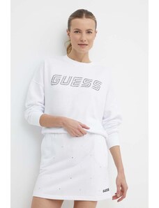 Guess bluza SKYLAR femei, culoarea alb, cu imprimeu, V4GQ07 K8802