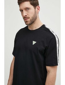 Guess tricou din bumbac JESSEN barbati, culoarea negru, cu imprimeu, Z4GI12 I3Z14