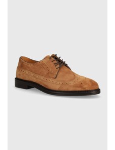 Gant pantofi de piele intoarsa Bidford barbati, culoarea maro, 28633464.G45