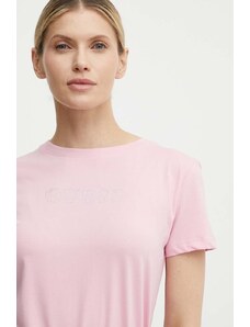 Guess tricou SKYLAR femei, culoarea roz, V4GI09 J1314