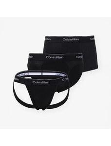 Boxeri Calvin Klein Cotton Stretch Low Rise Jock Strap 3-Pack Black