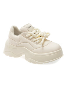 Pantofi casual FLAVIA PASSINI albi, 2130, din piele naturala