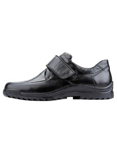 Pantofi barbati, Waldlaufer, 613300-174-001-Kai-Negru, casual, piele naturala, cu talpa groasa, negru (Marime: 42)