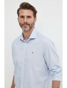Tommy Hilfiger cămașă din bumbac bărbați, cu guler clasic, slim, MW0MW34649