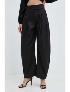 Pinko pantaloni femei, culoarea negru, drept, high waist, 103577 A1TX